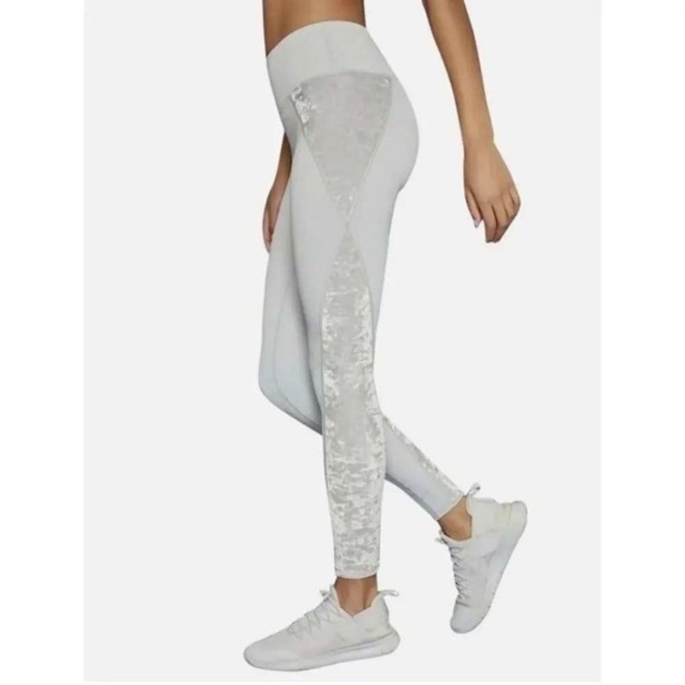 Body Language Meena Crushed Velvet Leggings Gray High Waist Carbon38 Bandier S